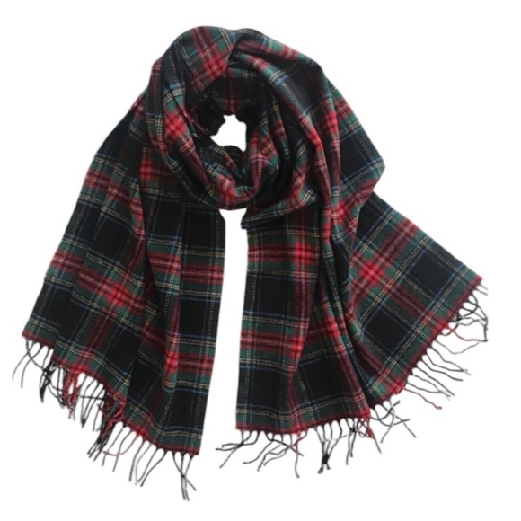 J. Crew Plaid Scarf Made in Italy - Picture 2 of 7